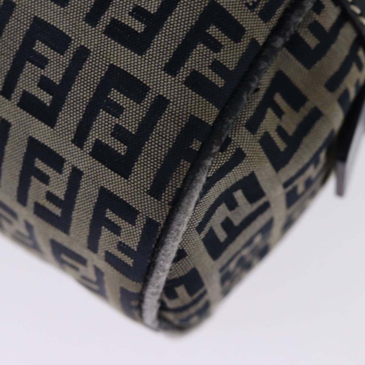 FENDI Zucchino Canvas Hand Bag Navy 73581