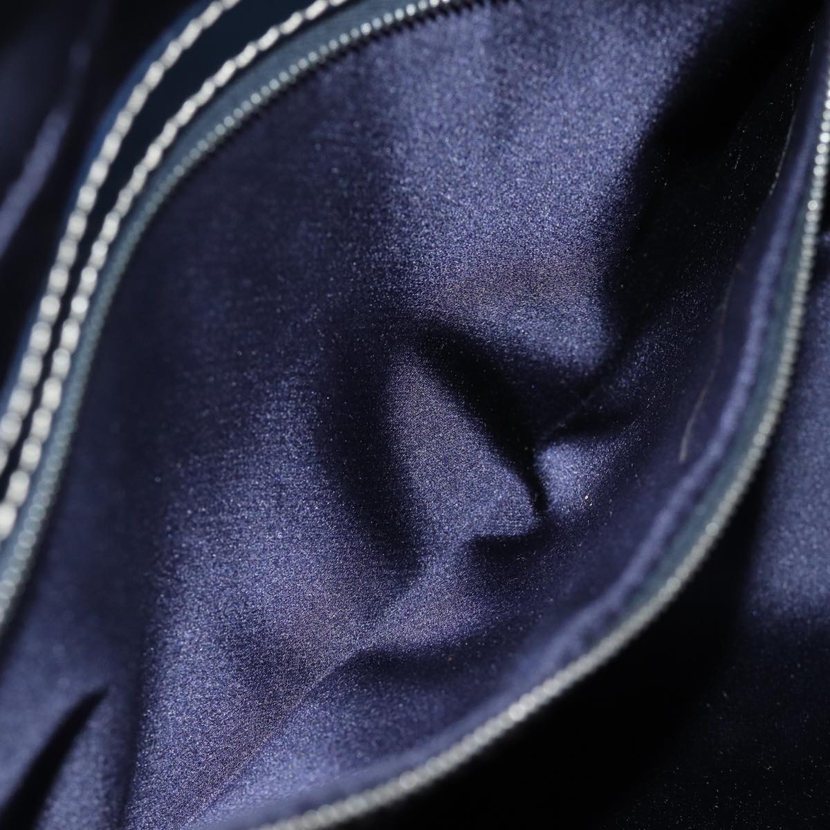 FENDI Zucchino Canvas Hand Bag Navy 73581