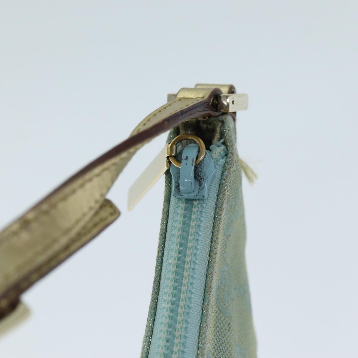 GUCCI GG Canvas Shoulder Bag Light Blue 73592
