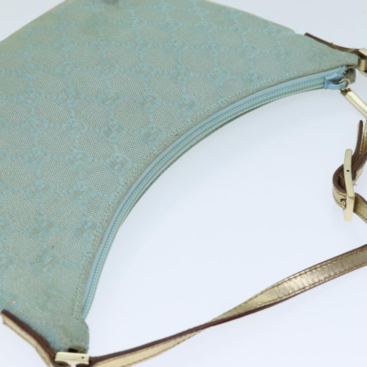 GUCCI GG Canvas Shoulder Bag Light Blue 73592