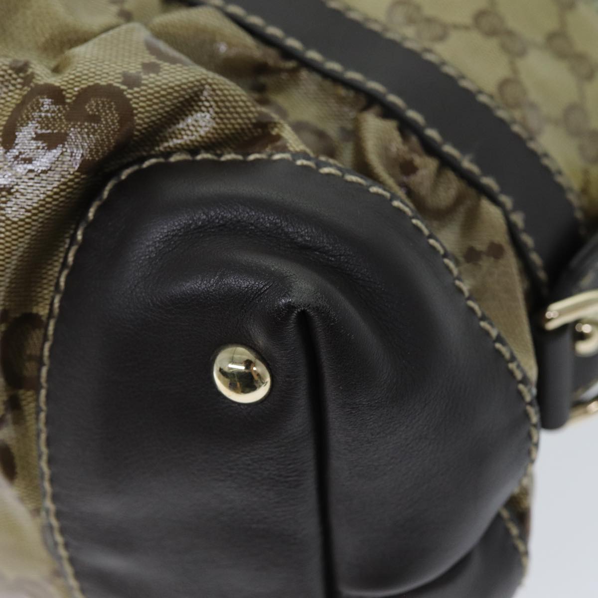 GUCCI GG Crystal Hand Bag Beige 223962 73606