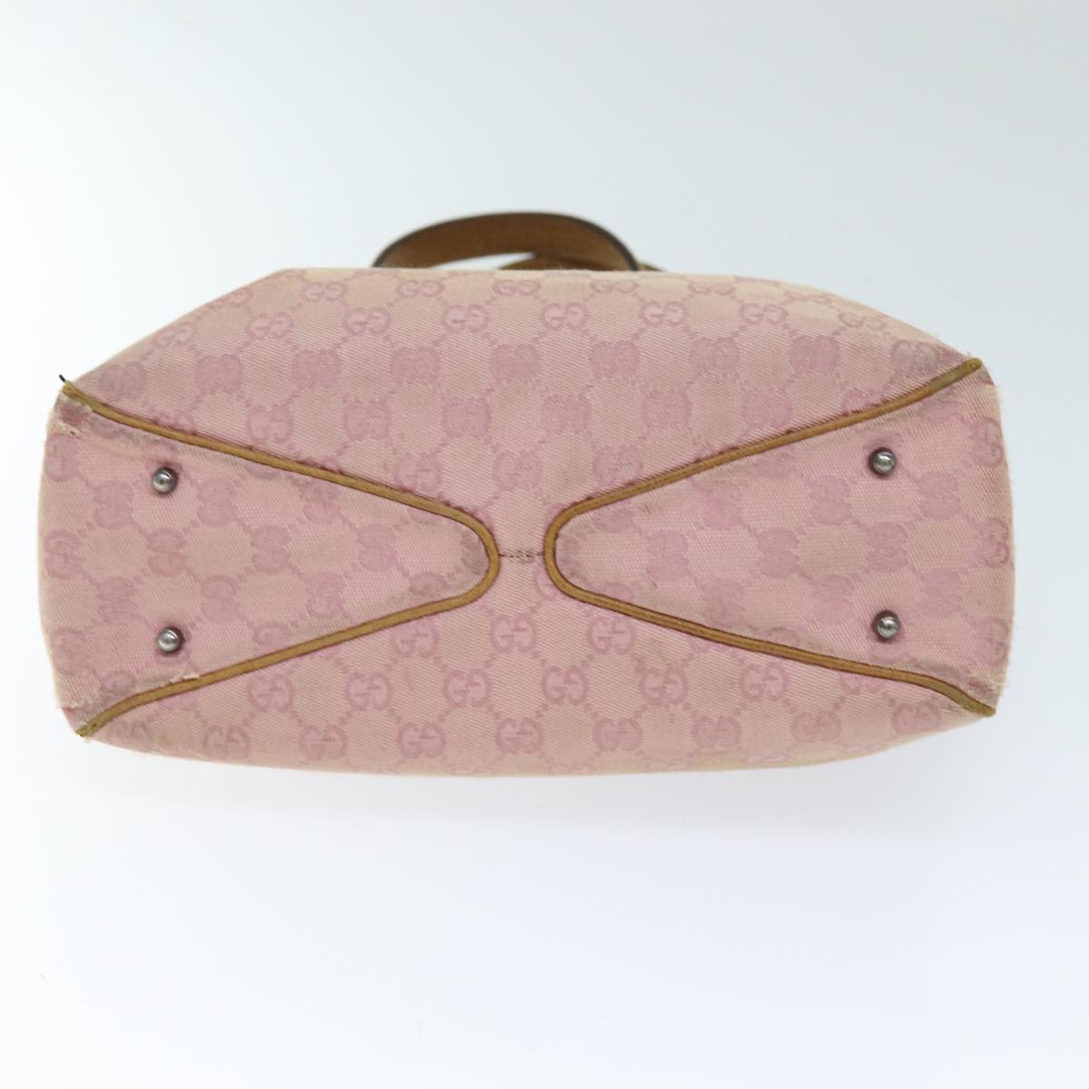GUCCI GG Canvas Hand Bag Pink 113019 73607