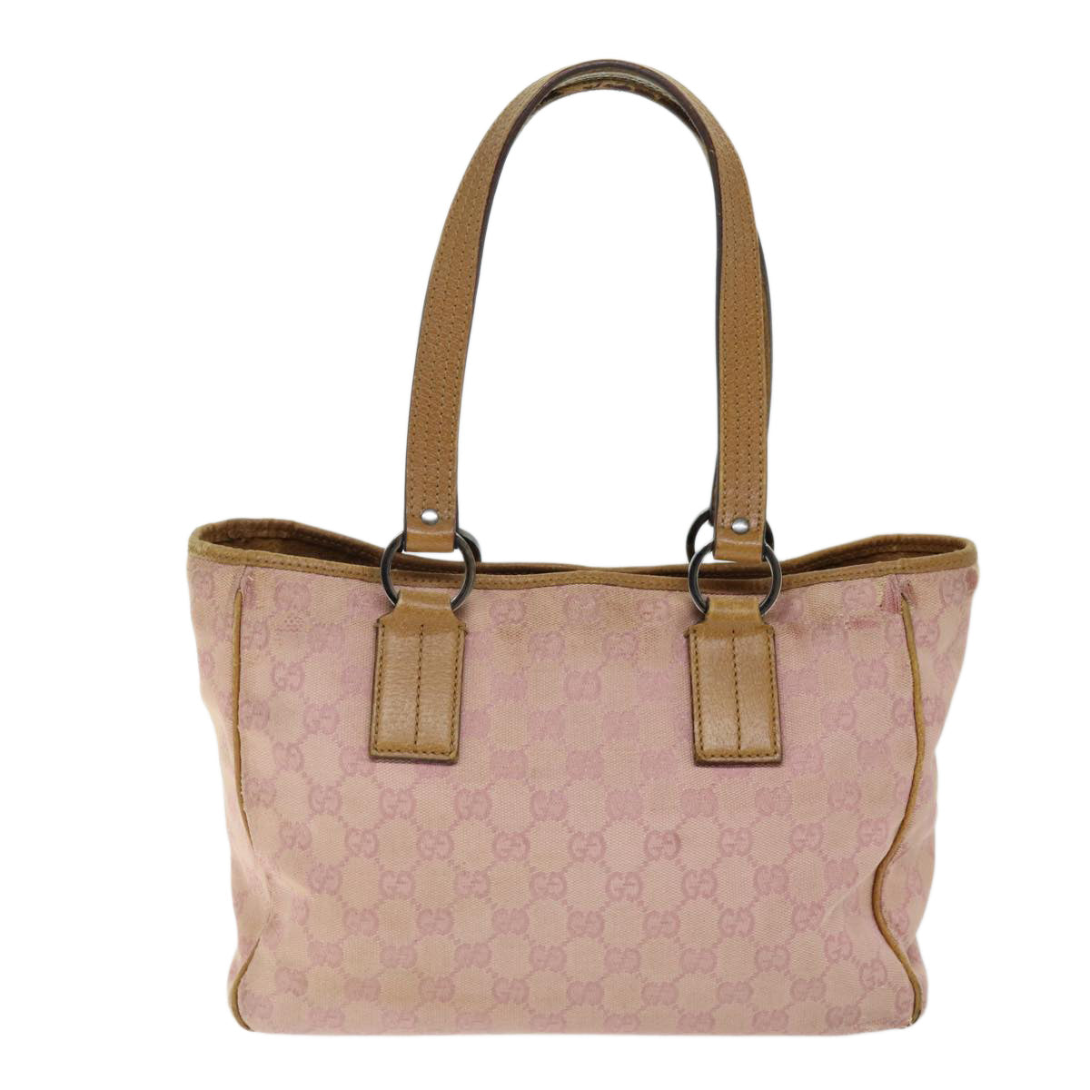 GUCCI GG Canvas Hand Bag Pink 113019 73607