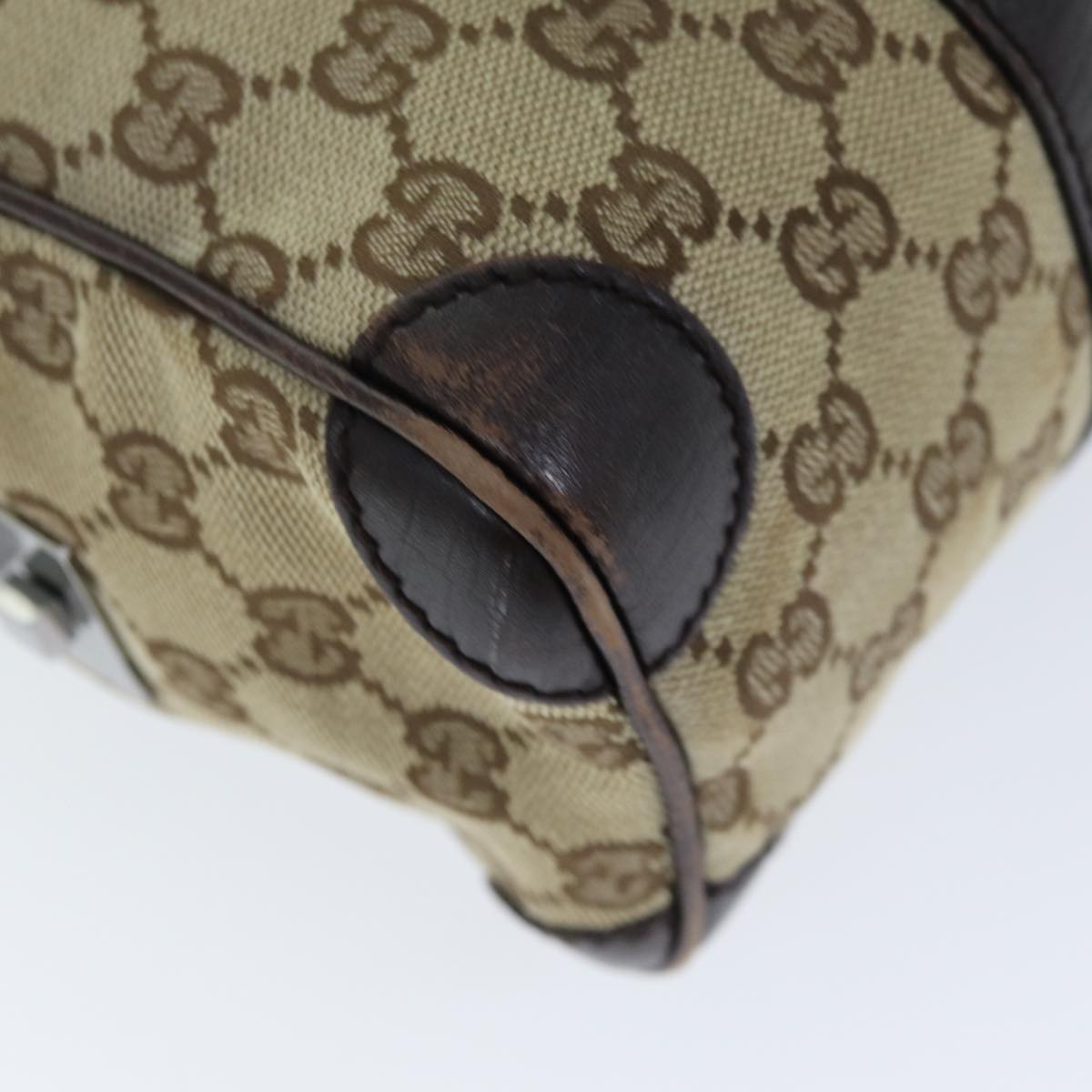 GUCCI GG Canvas Web Sherry Line Hand Bag Beige Red Green 30458 73608