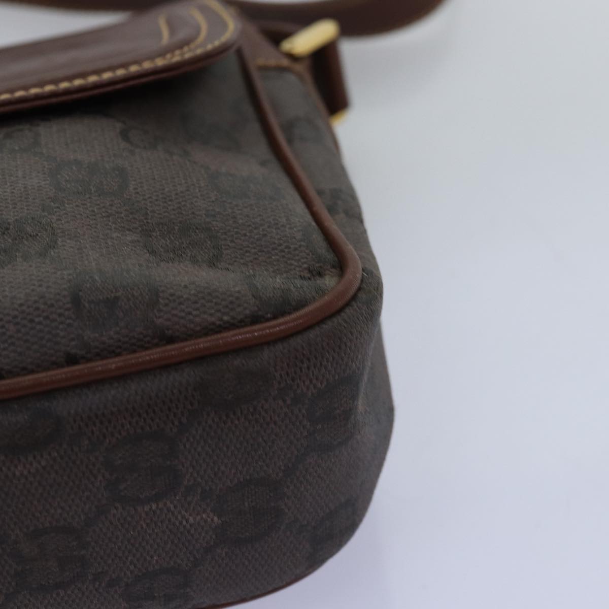 GUCCI GG Canvas Shoulder Bag Brown 007 256 0084 73658