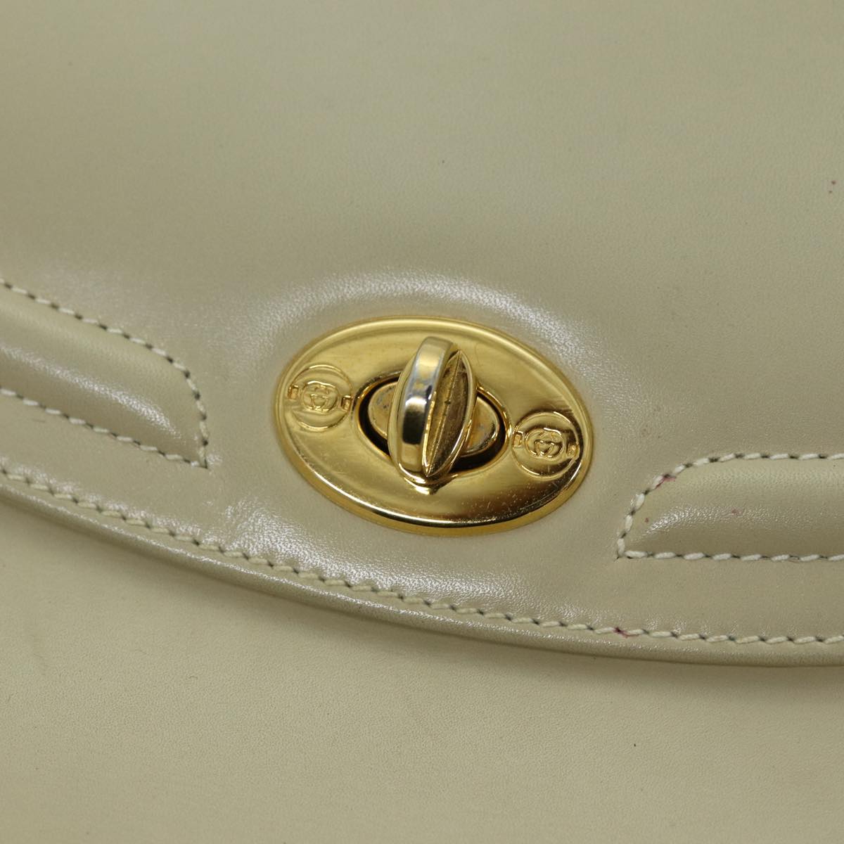 GUCCI Hand Bag Leather Beige 000 110 0092 73730