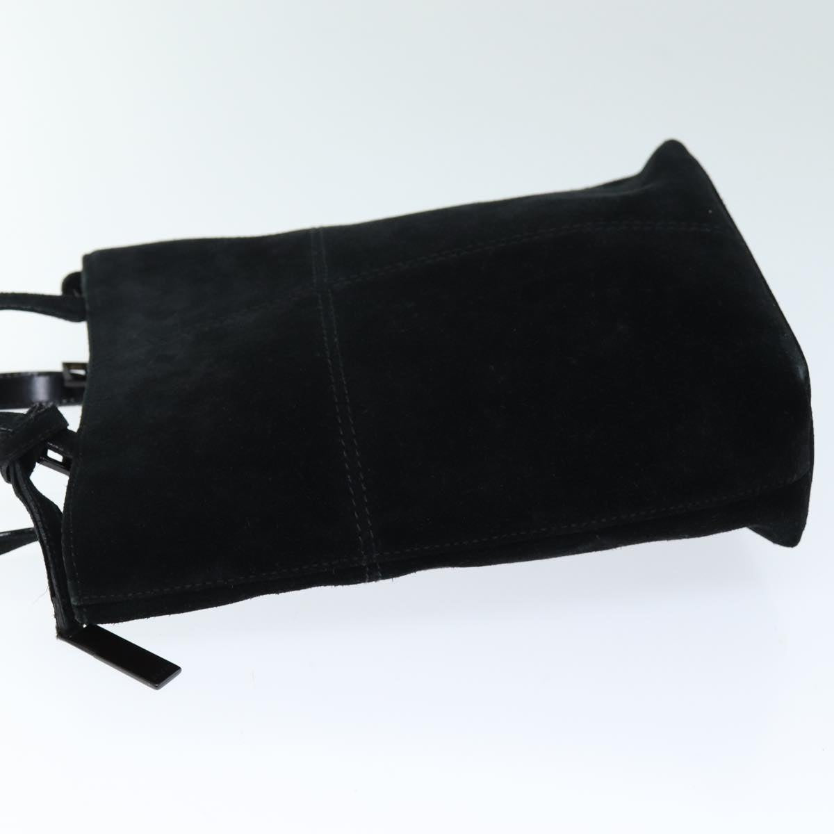 GUCCI Hand Bag Suede Black 000 2113 0553 73731