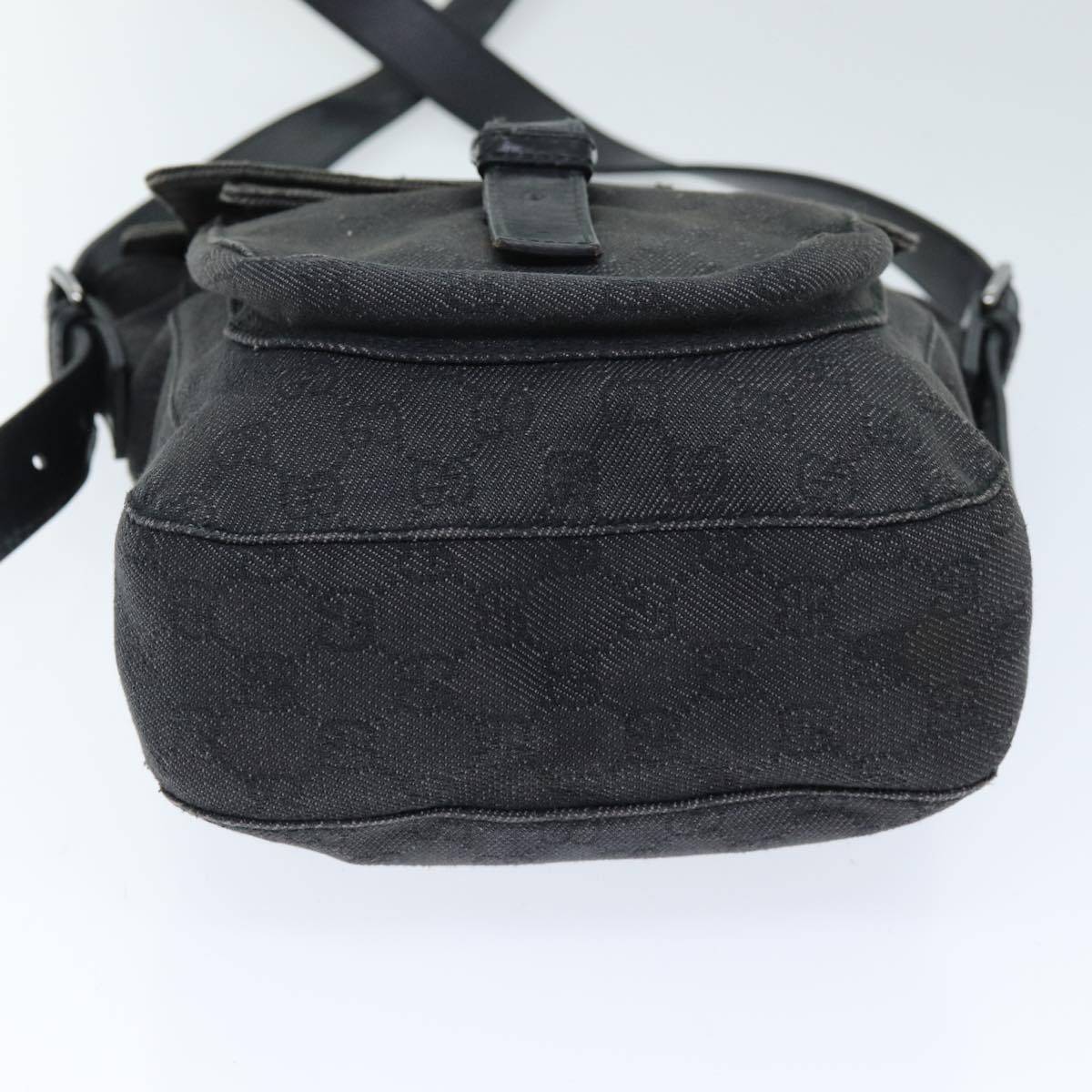 GUCCI GG Canvas Shoulder Bag Gray 101654 73733