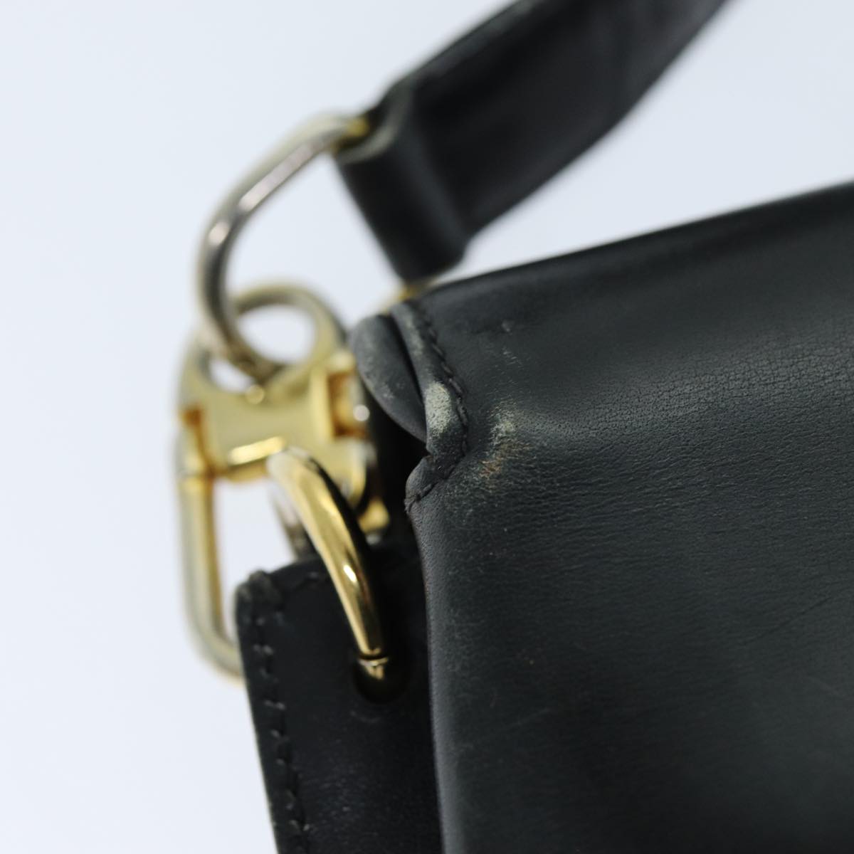 GUCCI Shoulder Bag Leather Black 73737