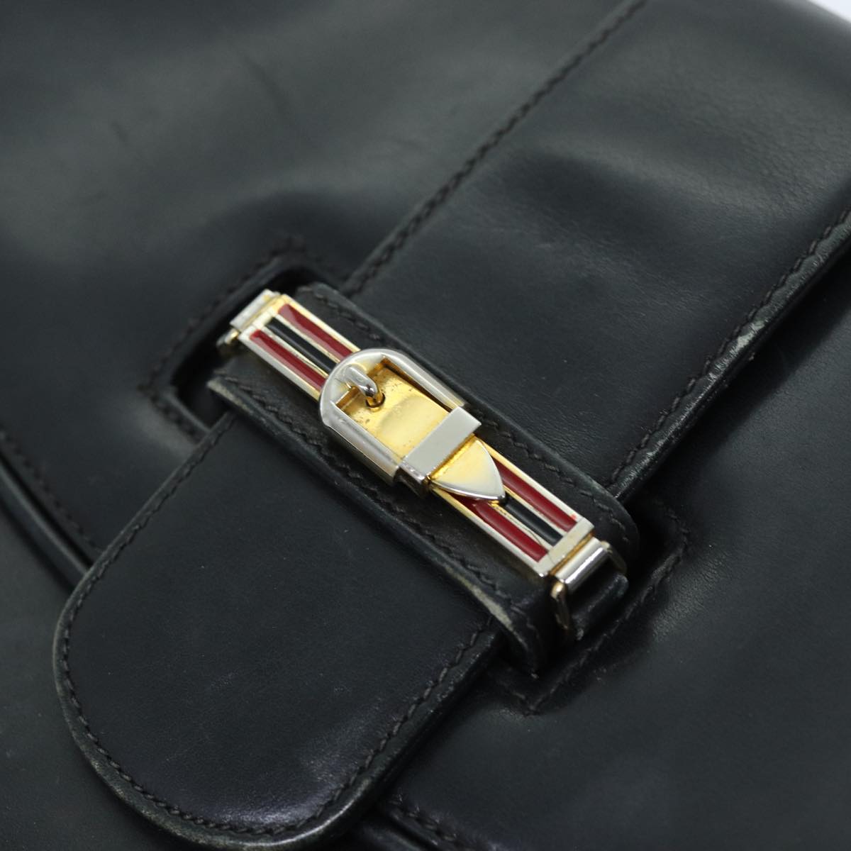 GUCCI Shoulder Bag Leather Black 73737