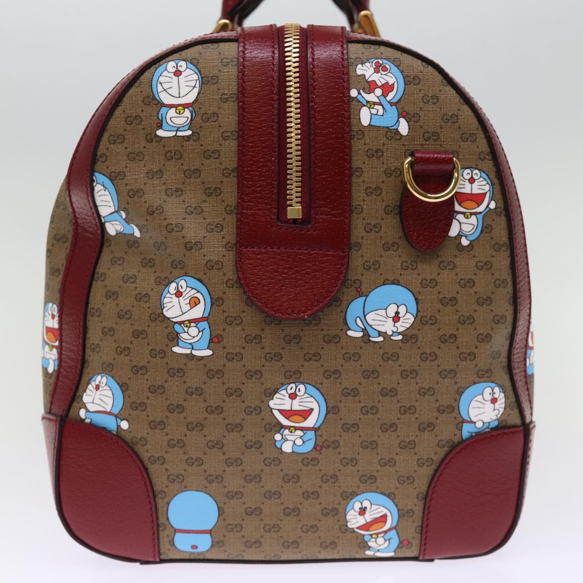 GUCCI Micro GG Supreme Doraemon Boston Bag PVC 2way Beige 647815 73749S