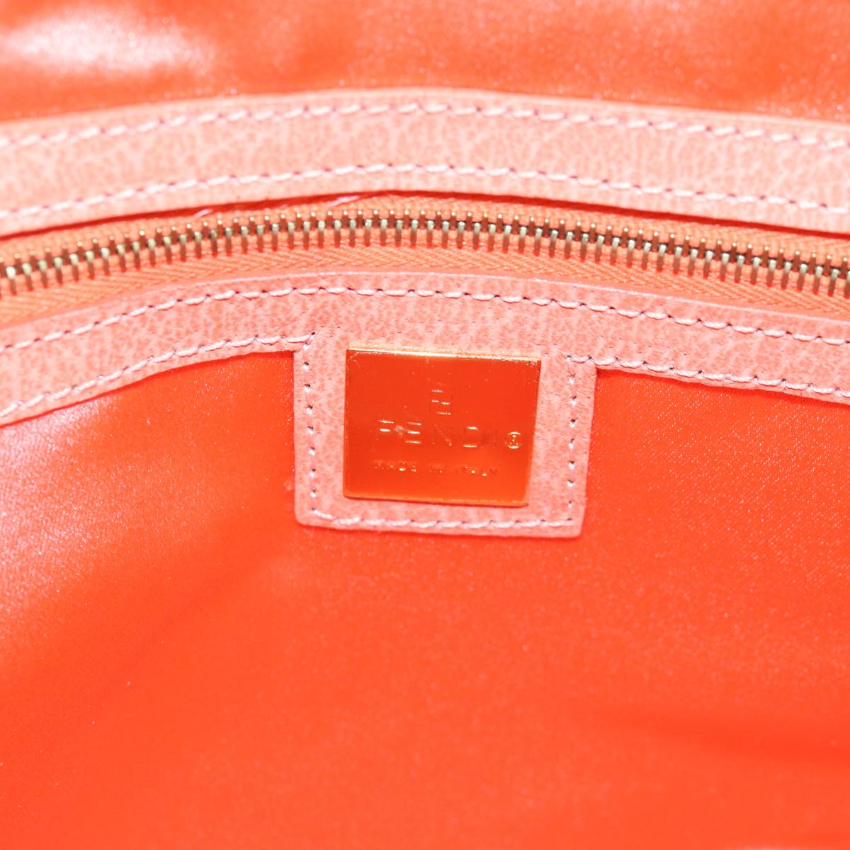 FENDI Hand Bag Leather Pink 73857