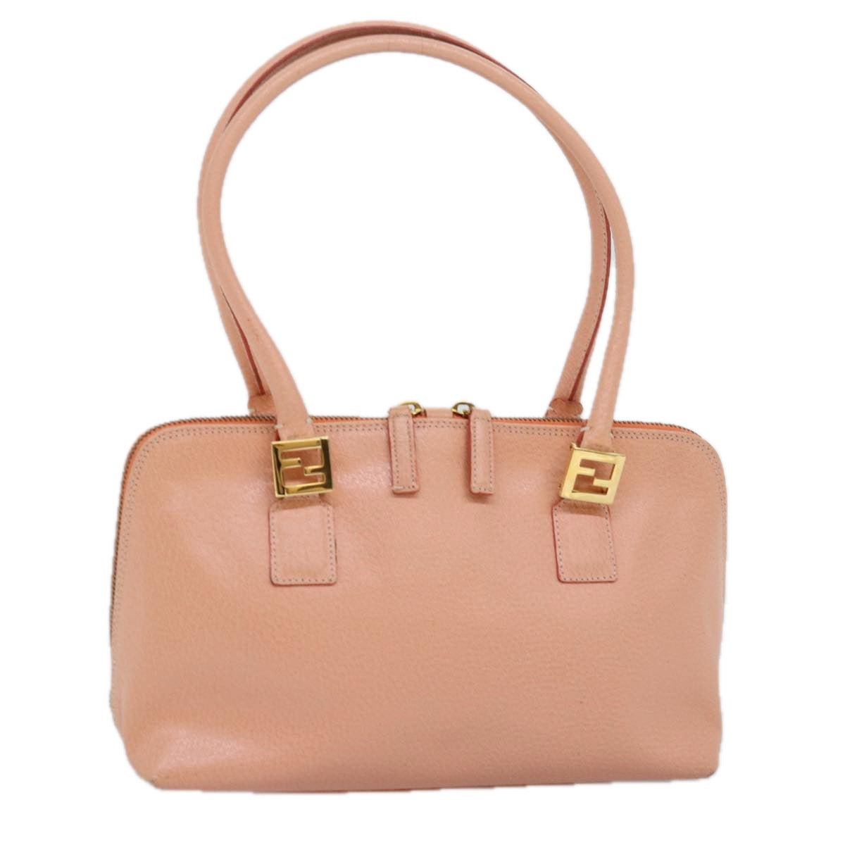 FENDI Hand Bag Leather Pink 73857
