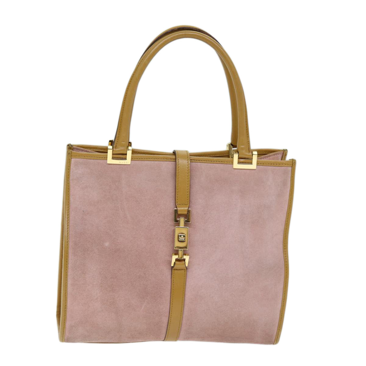 GUCCI Jackie Hand Bag Suede Pink 002 1065 73859