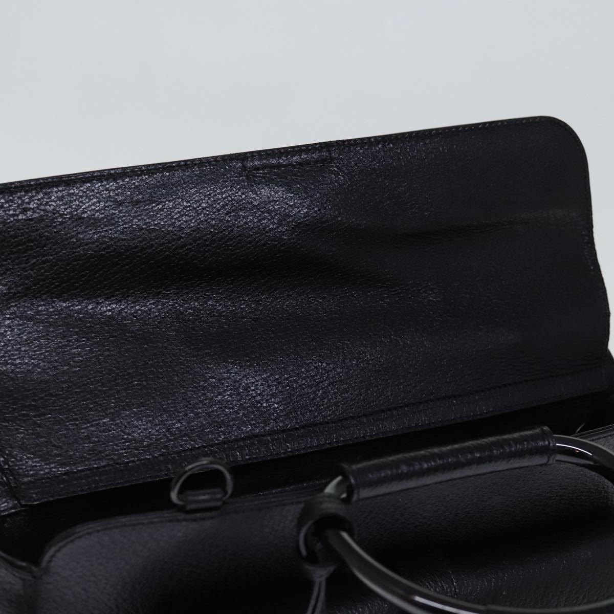 GUCCI Hand Bag Leather 2way Black 000 2058 0307 6 73864