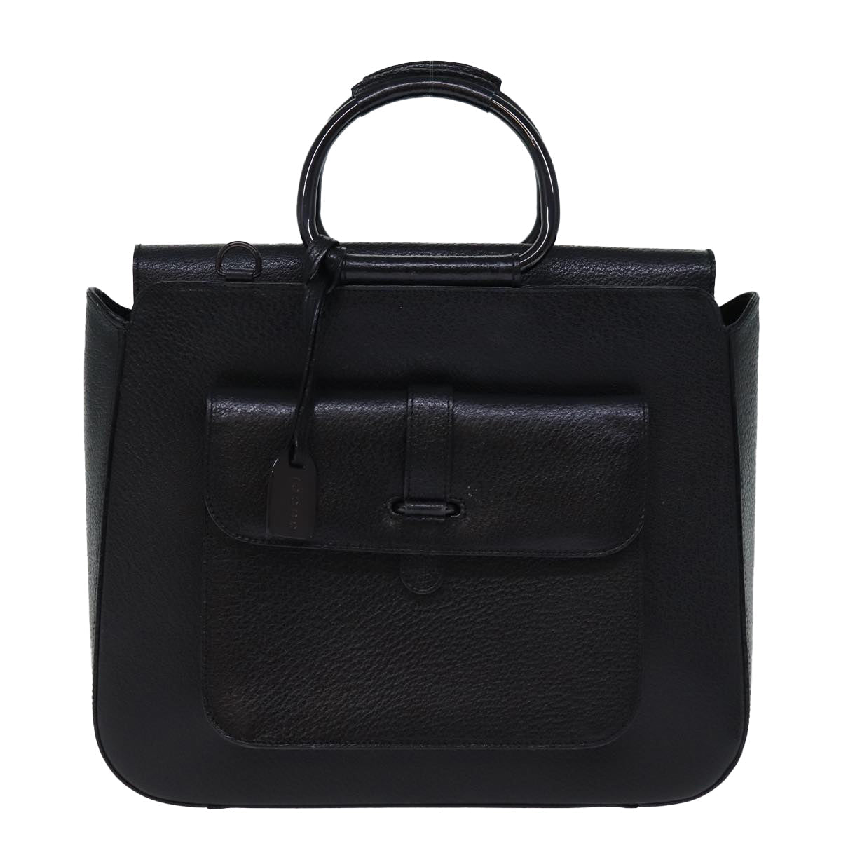 GUCCI Hand Bag Leather 2way Black 000 2058 0307 6 73864