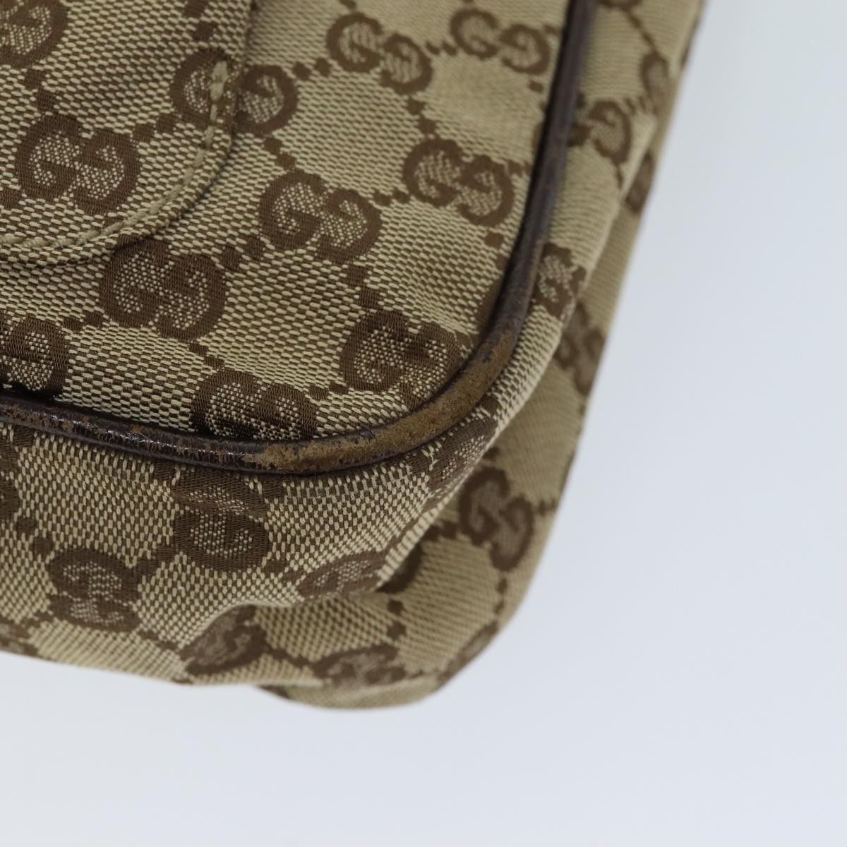 GUCCI GG Canvas Shoulder Bag Beige 114272 73889
