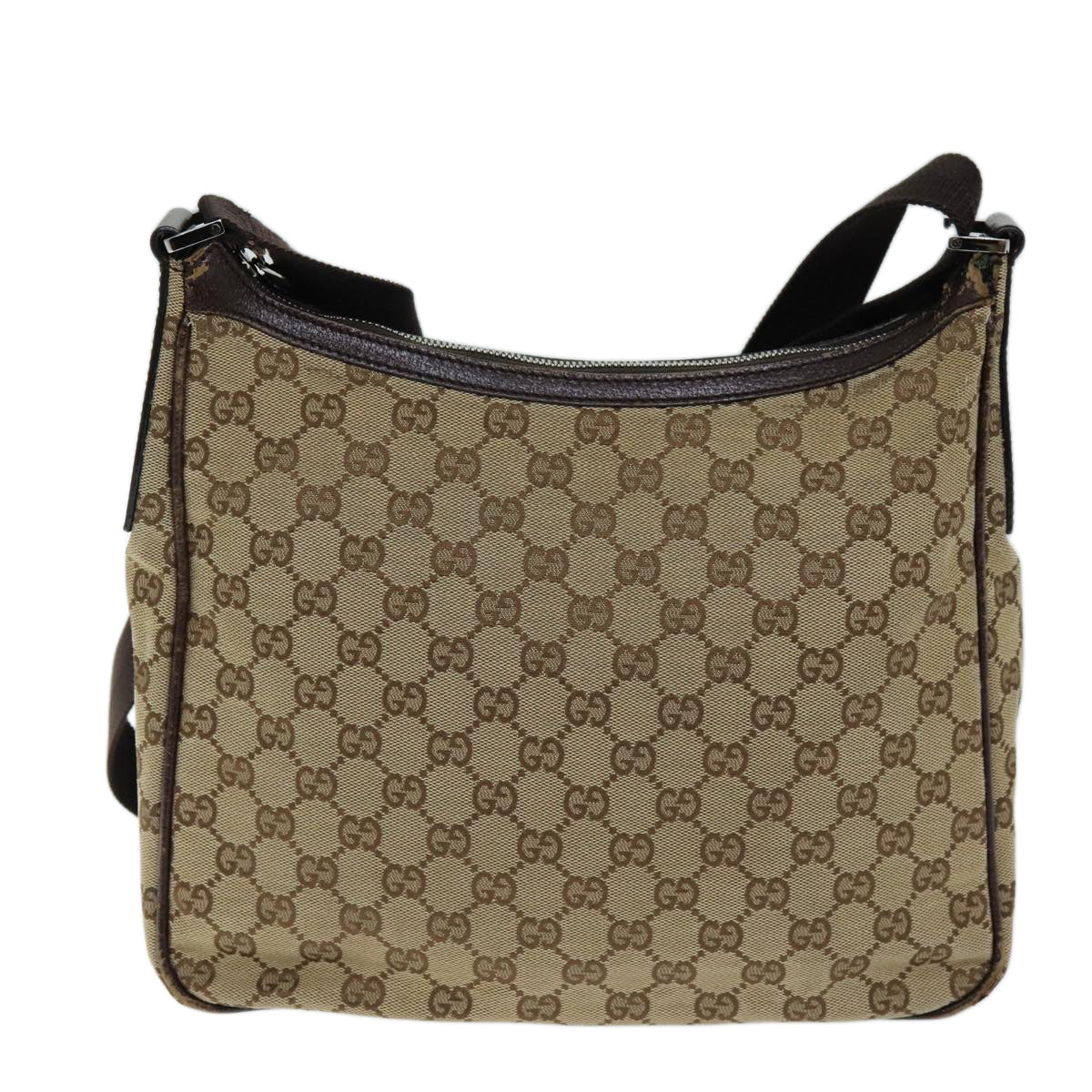 GUCCI GG Canvas Shoulder Bag Beige 114272 73889
