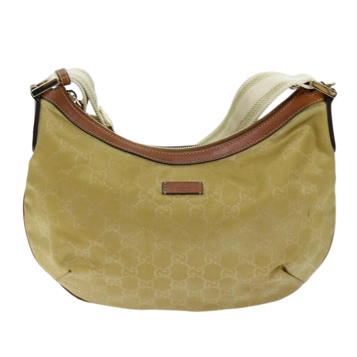 GUCCI GG Canvas Shoulder Bag Beige 181092 73892