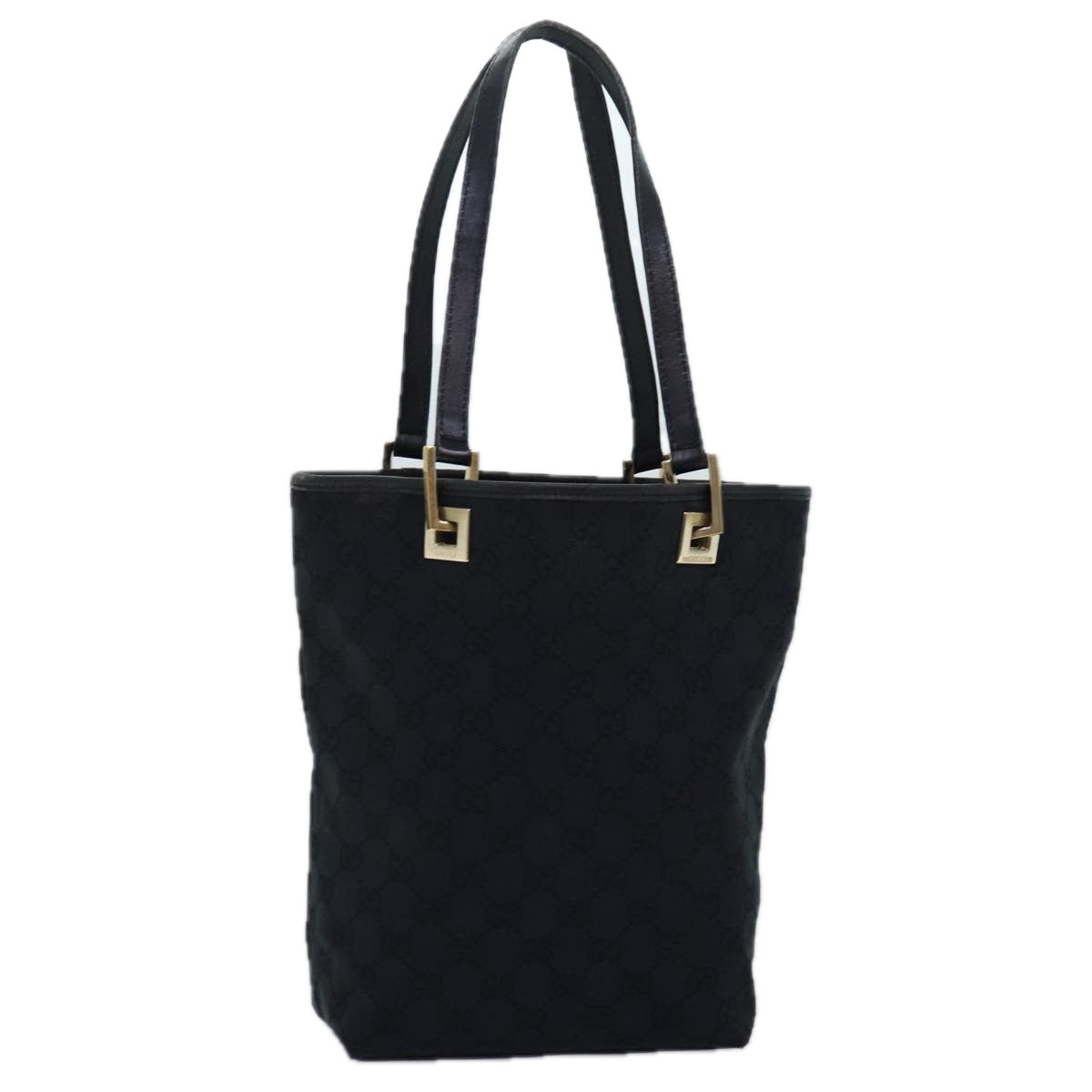 GUCCI GG Canvas Tote Bag Black 002 1099 73895