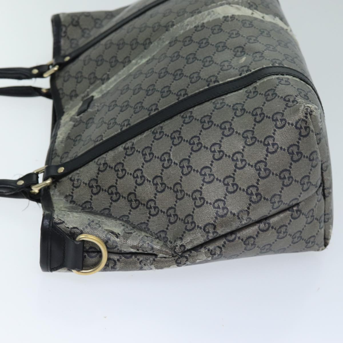 GUCCI GG Crystal Tote Bag Gray 197953 73981
