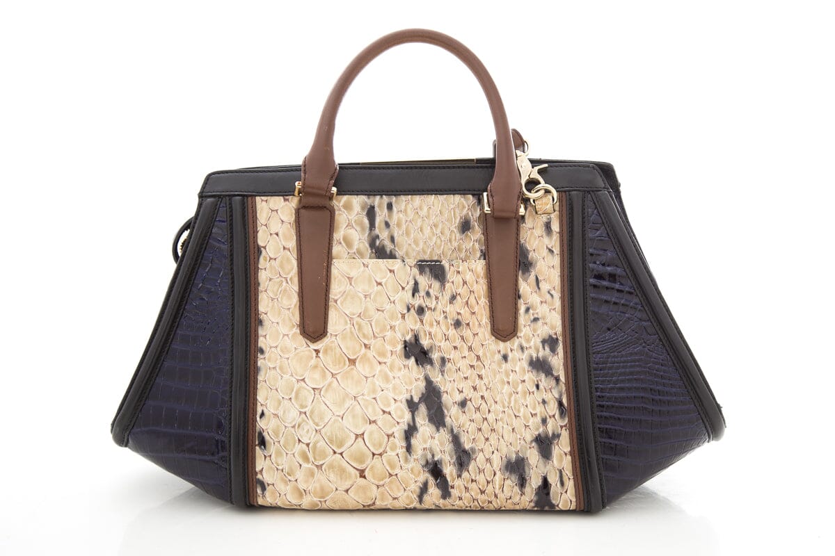 Brahmin Multi-Color Embossed Croc Handbag