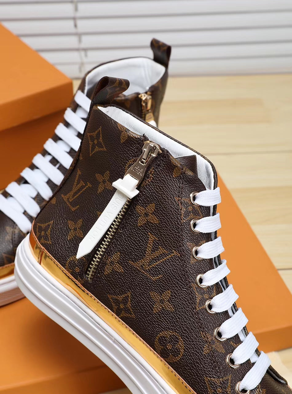 GLM - LUV HIgh Top Brown White Sneaker