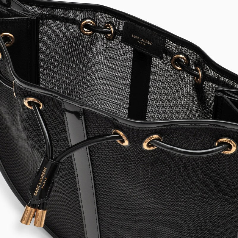 Saint Laurent Black Mesh Shoulder Bag Women