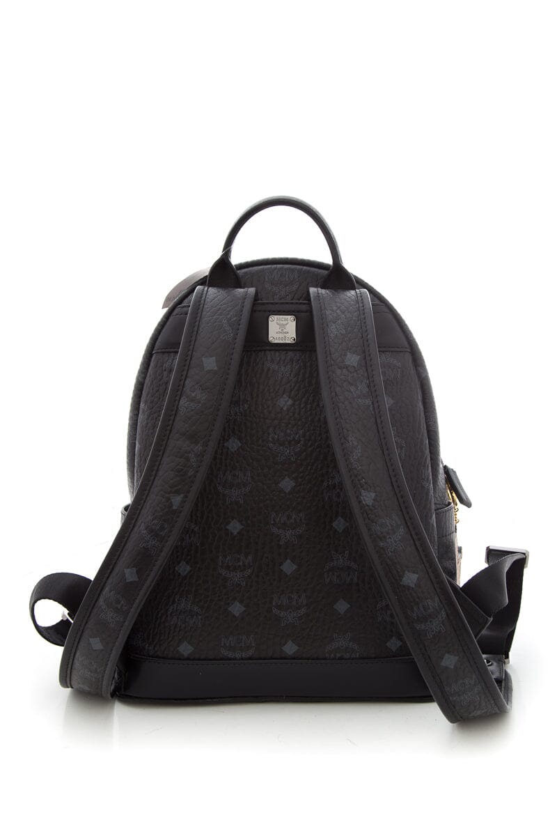 MCM Black Monogram & Crystal Detail Backpack