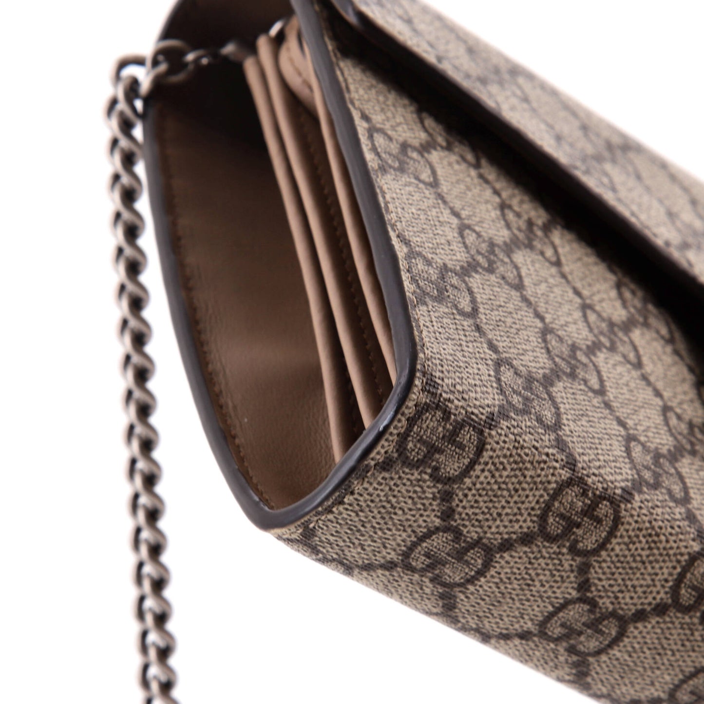 Dionysus Chain Wallet GG Coated Canvas Small