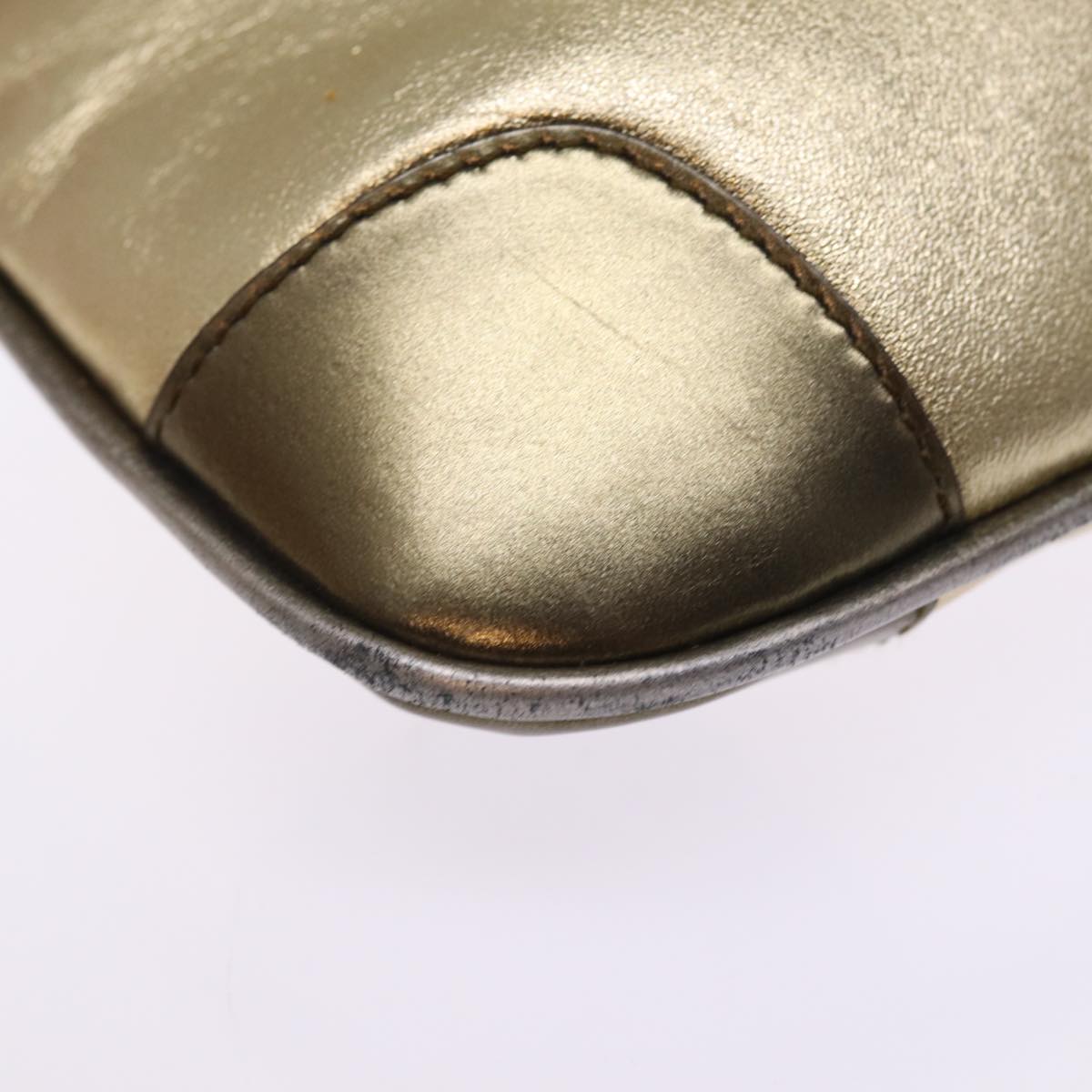 GUCCI Shoulder Bag Leather Gold 001 4113 2123 74555