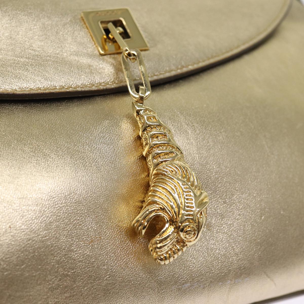 GUCCI Shoulder Bag Leather Gold 001 4113 2123 74555