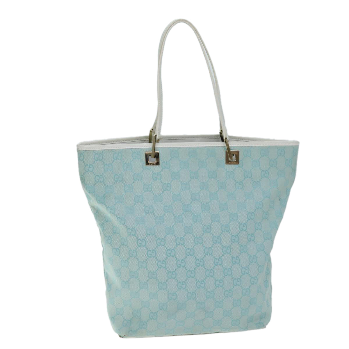 GUCCI GG Canvas Tote Bag Light Blue 002 1098 3444 74558