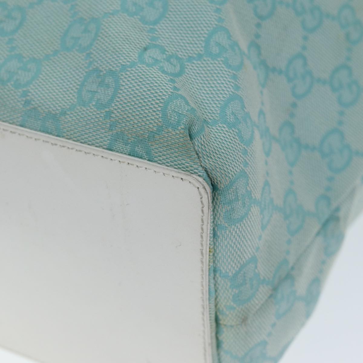 GUCCI GG Canvas Tote Bag Light Blue 002 1098 3444 74558