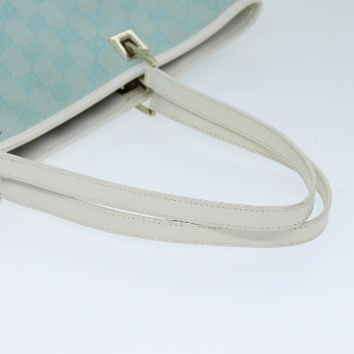 GUCCI GG Canvas Tote Bag Light Blue 002 1098 3444 74558