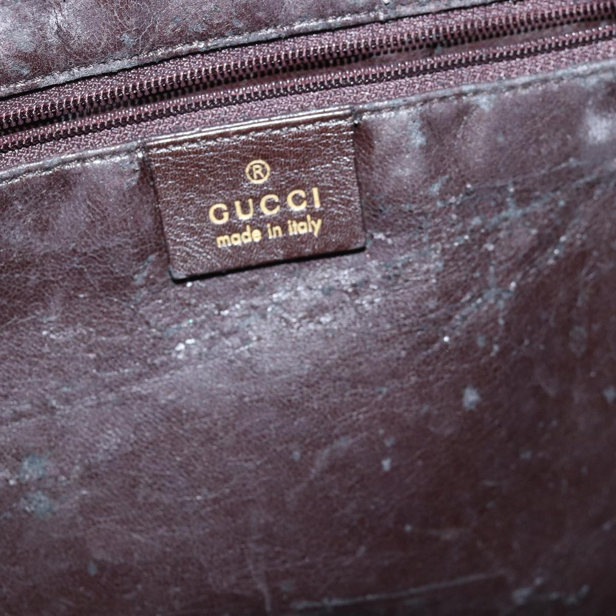 GUCCI Bamboo Shoulder Bag Leather 2way Black 001 1577 74564