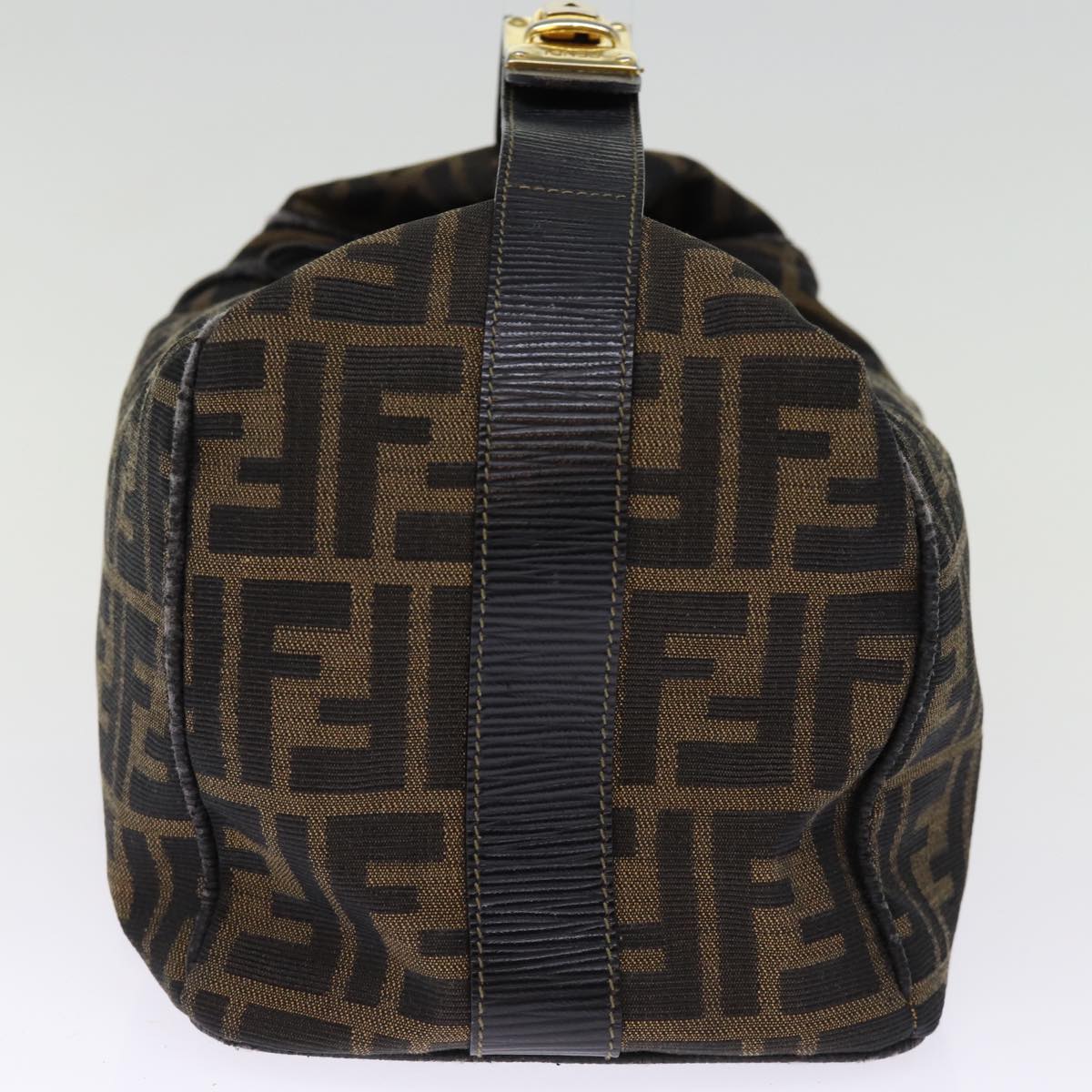 FENDI Zucca Canvas Vanity Cosmetic Pouch Brown Black 74573