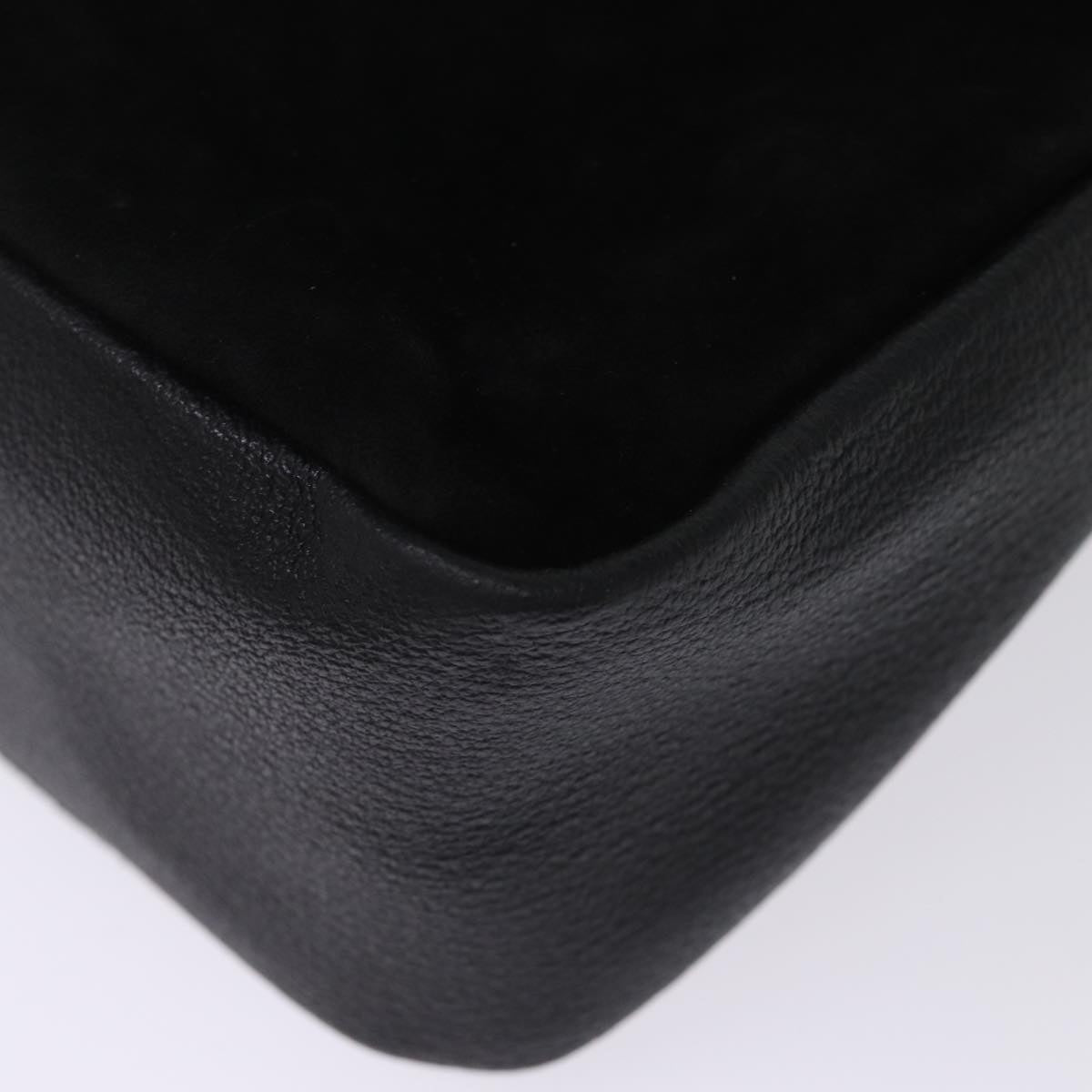 GUCCI Bamboo Hand Bag Suede Black 000 3444 0575 74613
