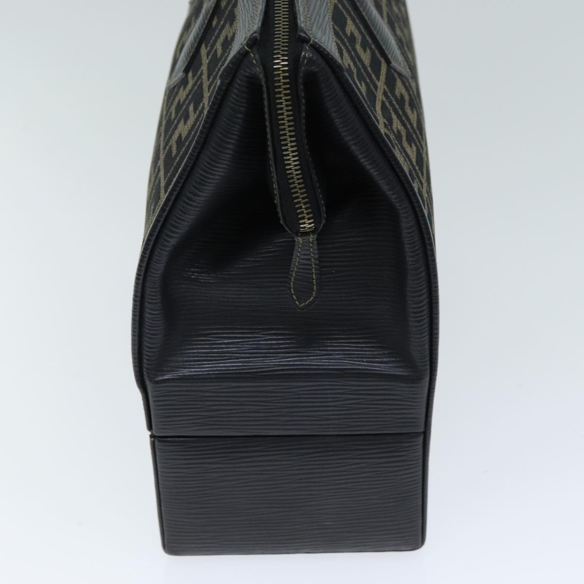 FENDI Zucca Canvas Hand Bag Brown Black 74627