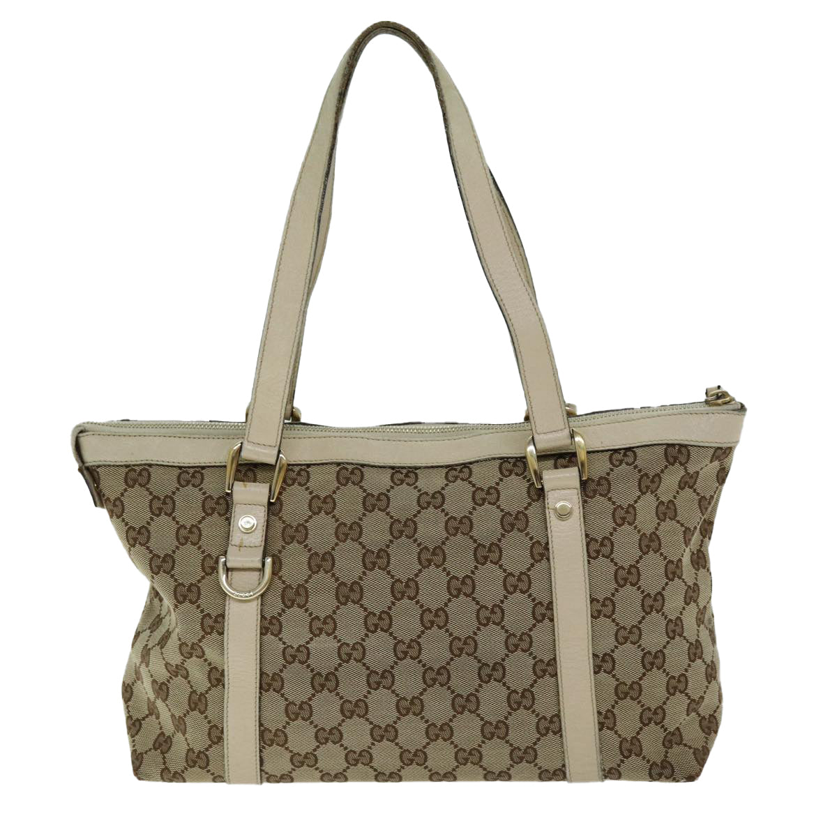 GUCCI GG Canvas Tote Bag Beige 141470 74651