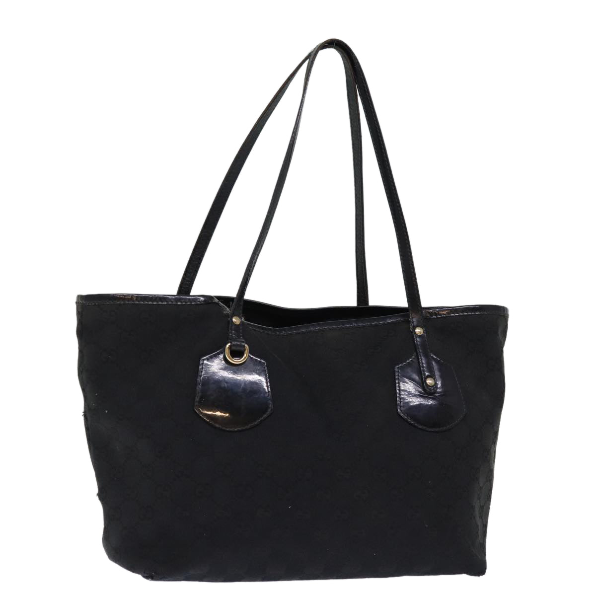 GUCCI GG Canvas Tote Bag Black 211976 74655