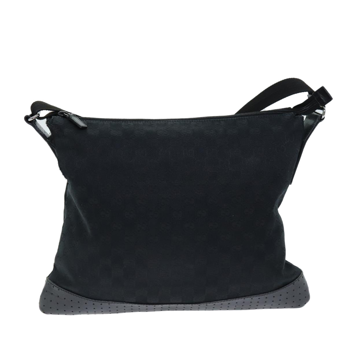 GUCCI GG Canvas Shoulder Bag Black 145856 74657