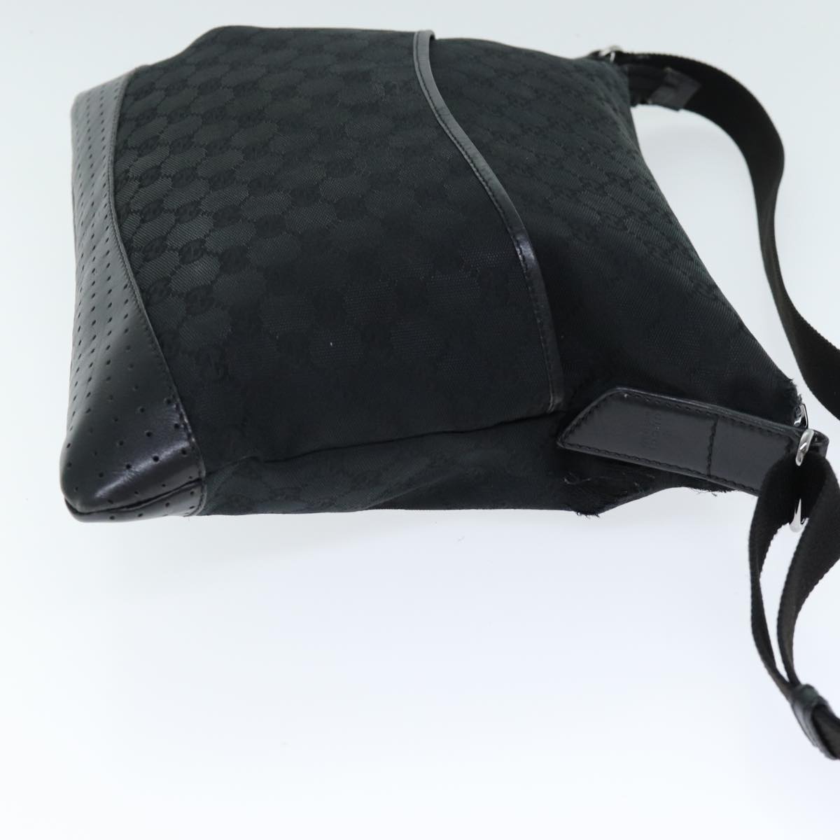 GUCCI GG Canvas Shoulder Bag Black 145856 74657