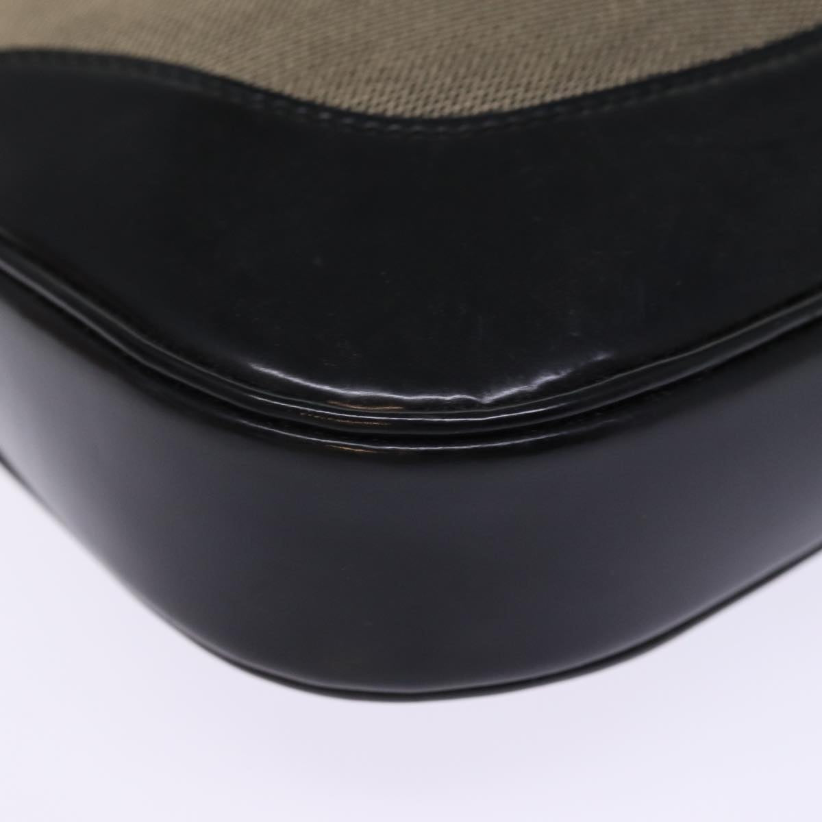 GUCCI Jackie Shoulder Bag Canvas Black Gray 001 3306 74710