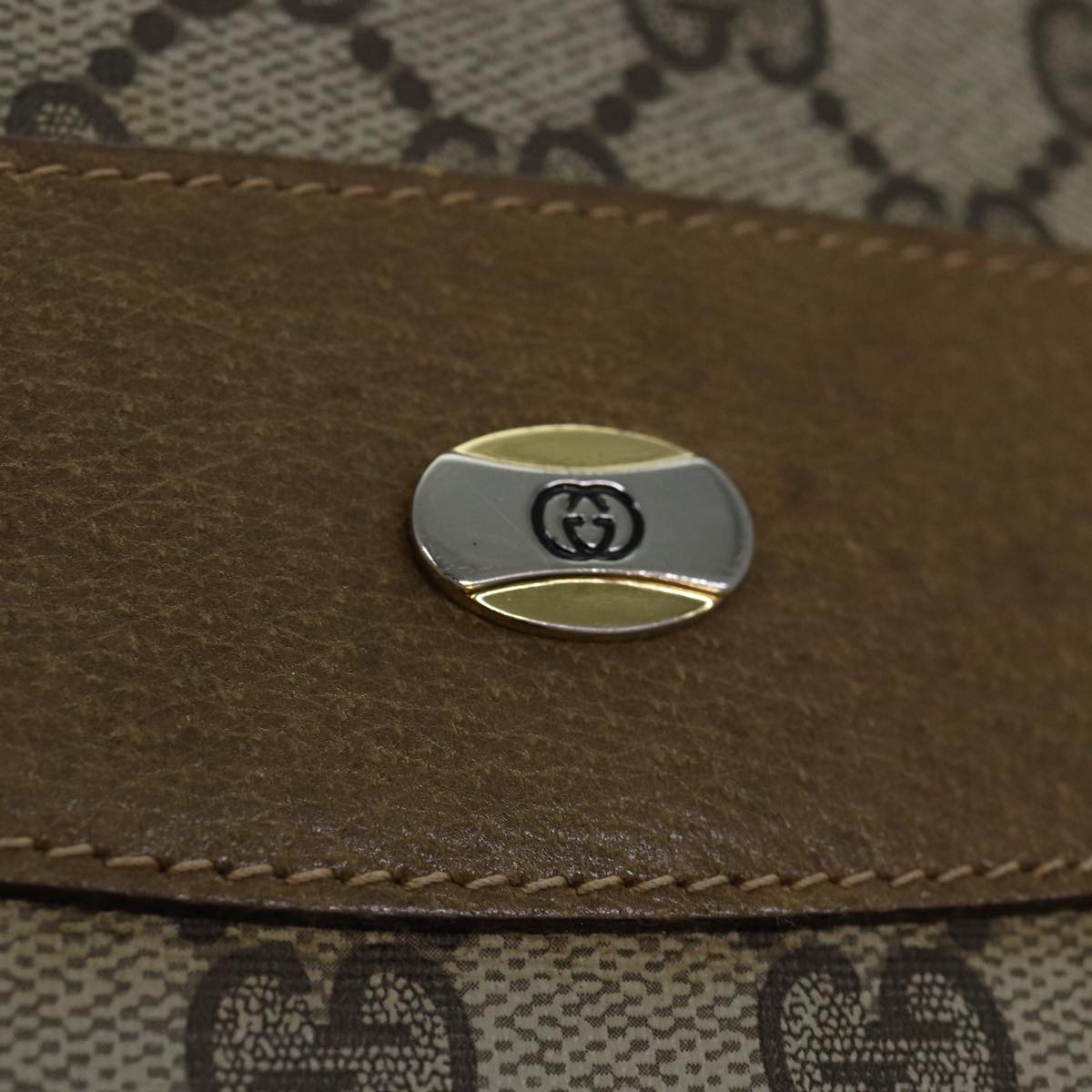 GUCCI GG Supreme Tote Bag PVC Beige 74733