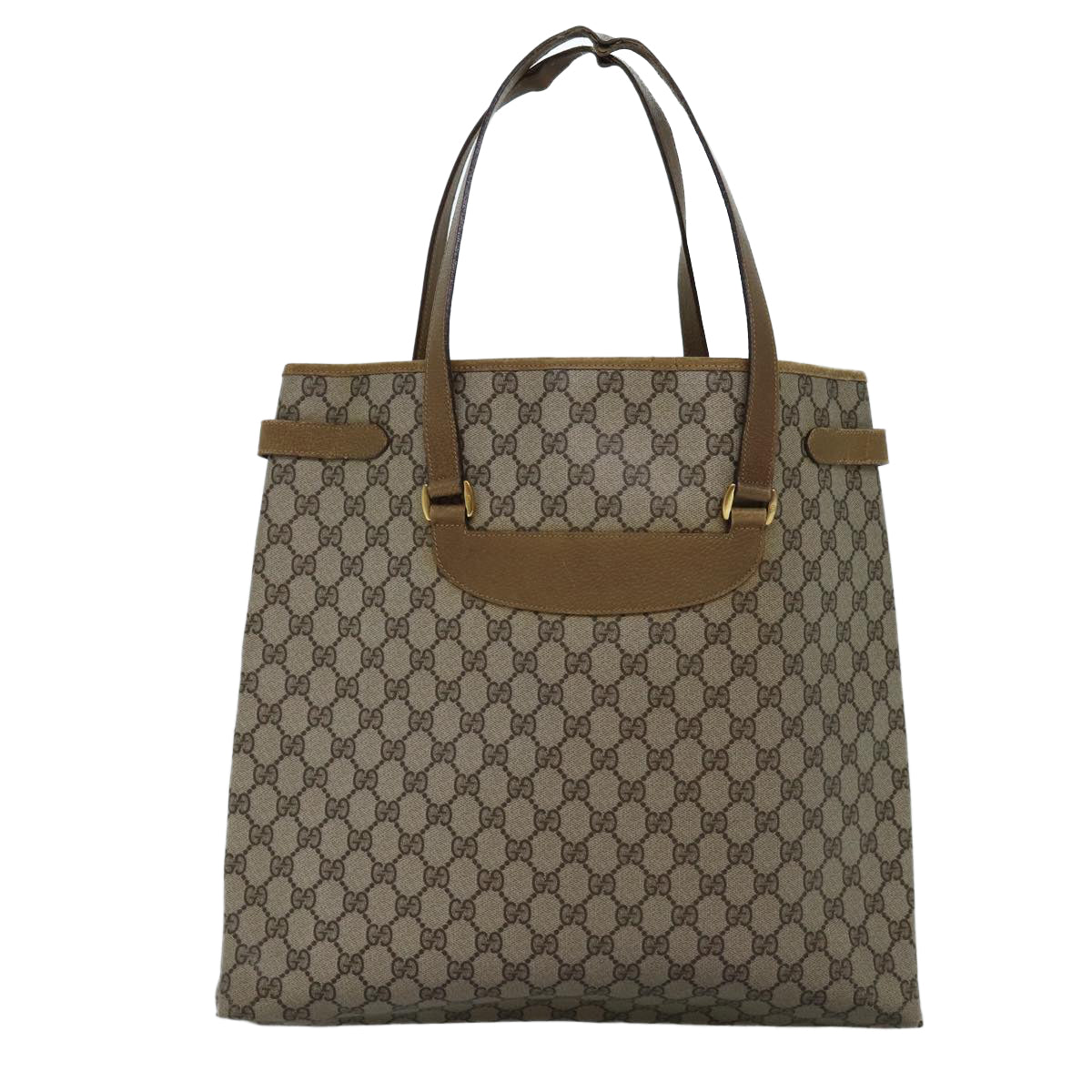 GUCCI GG Supreme Tote Bag PVC Beige 74733