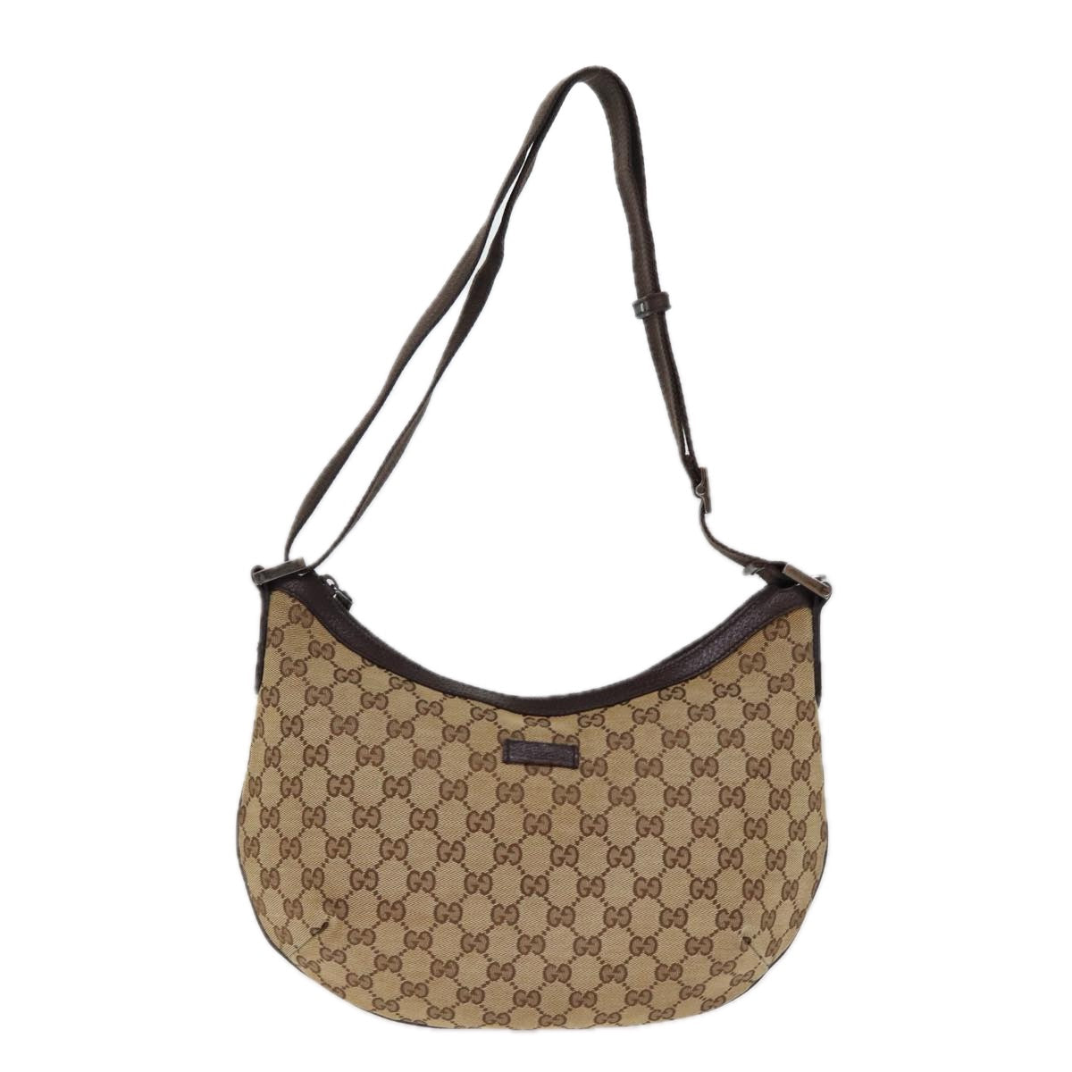 GUCCI GG Canvas Shoulder Bag Beige 181092 74781