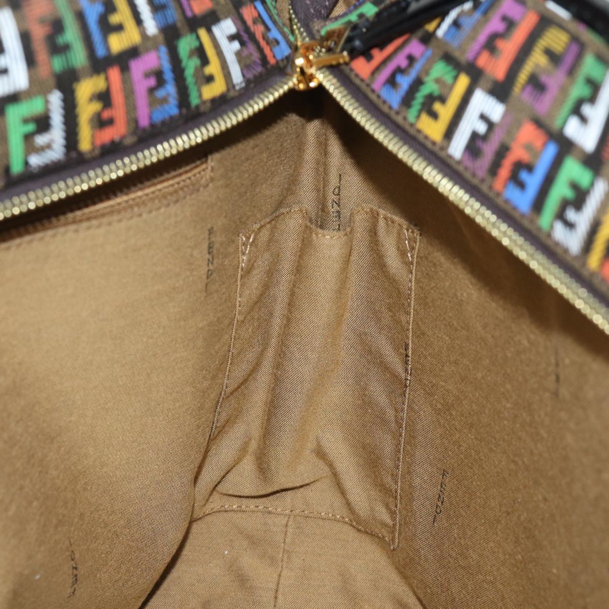 FENDI Zucchino Canvas Tote Bag Multicolor 74808