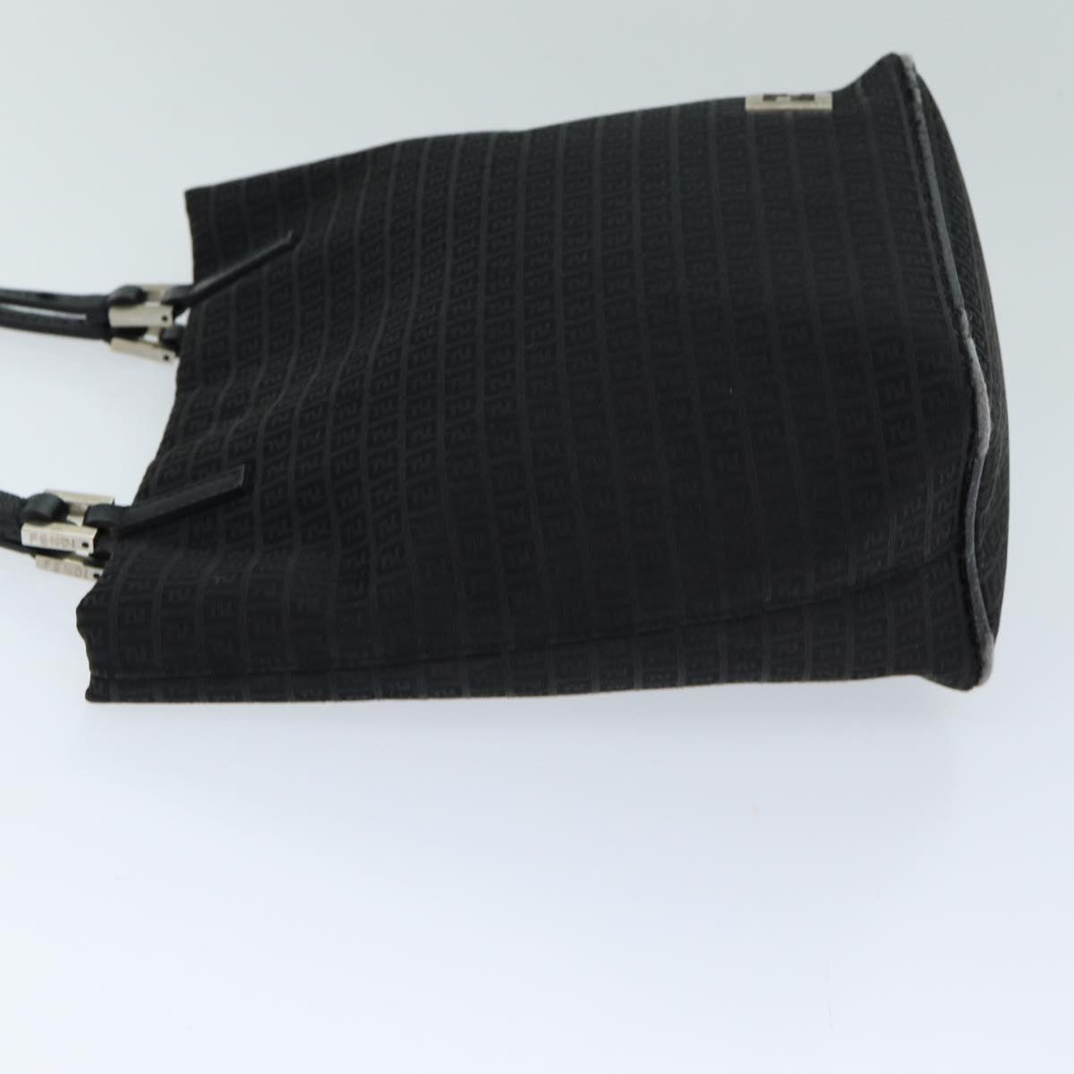 FENDI Zucchino Canvas Hand Bag Black 74840