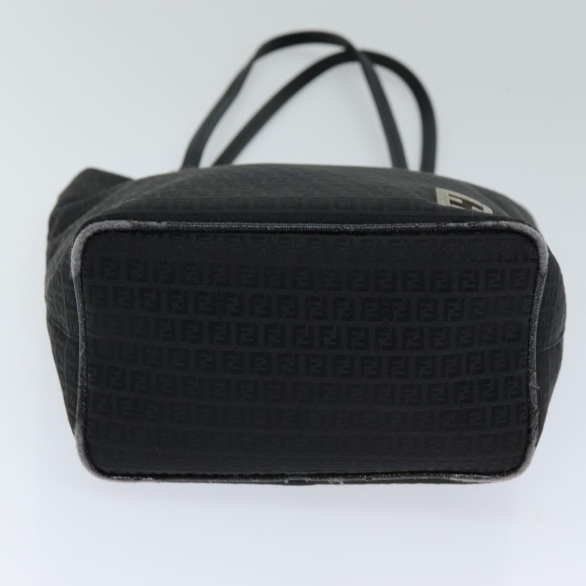 FENDI Zucchino Canvas Hand Bag Black 74840